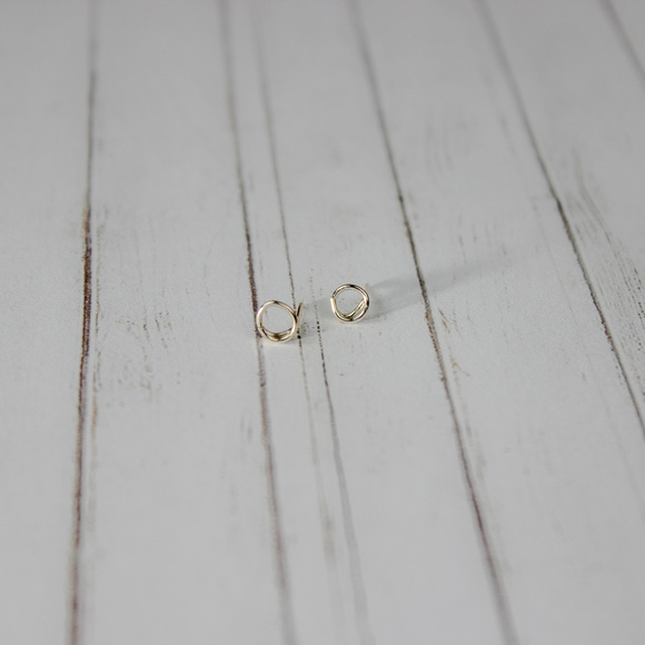 2 pair Sterling Silver Mini Circle Stud Earrings - Picture 2 of 6